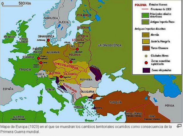 Europa, 1918-20. Detalles cambios territoriales